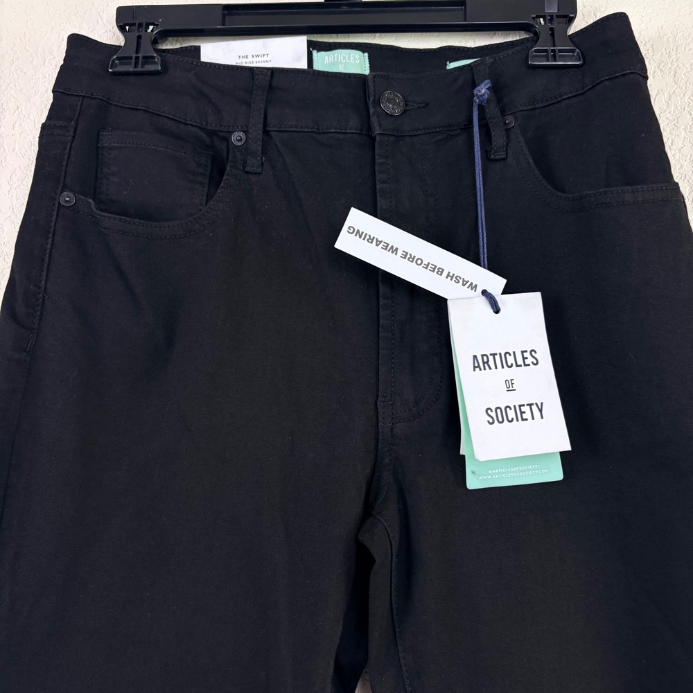 Articles of Society Womens 10 30 Black The Swift Skinny Jeans Misfit Retro NWT - Picture 2 of 9